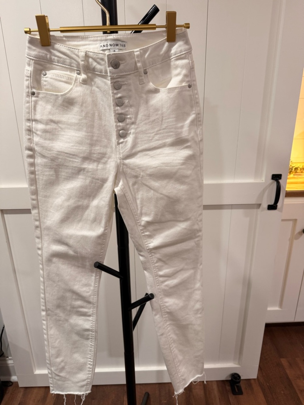 And Now This White High-Rise Skinny Jeans